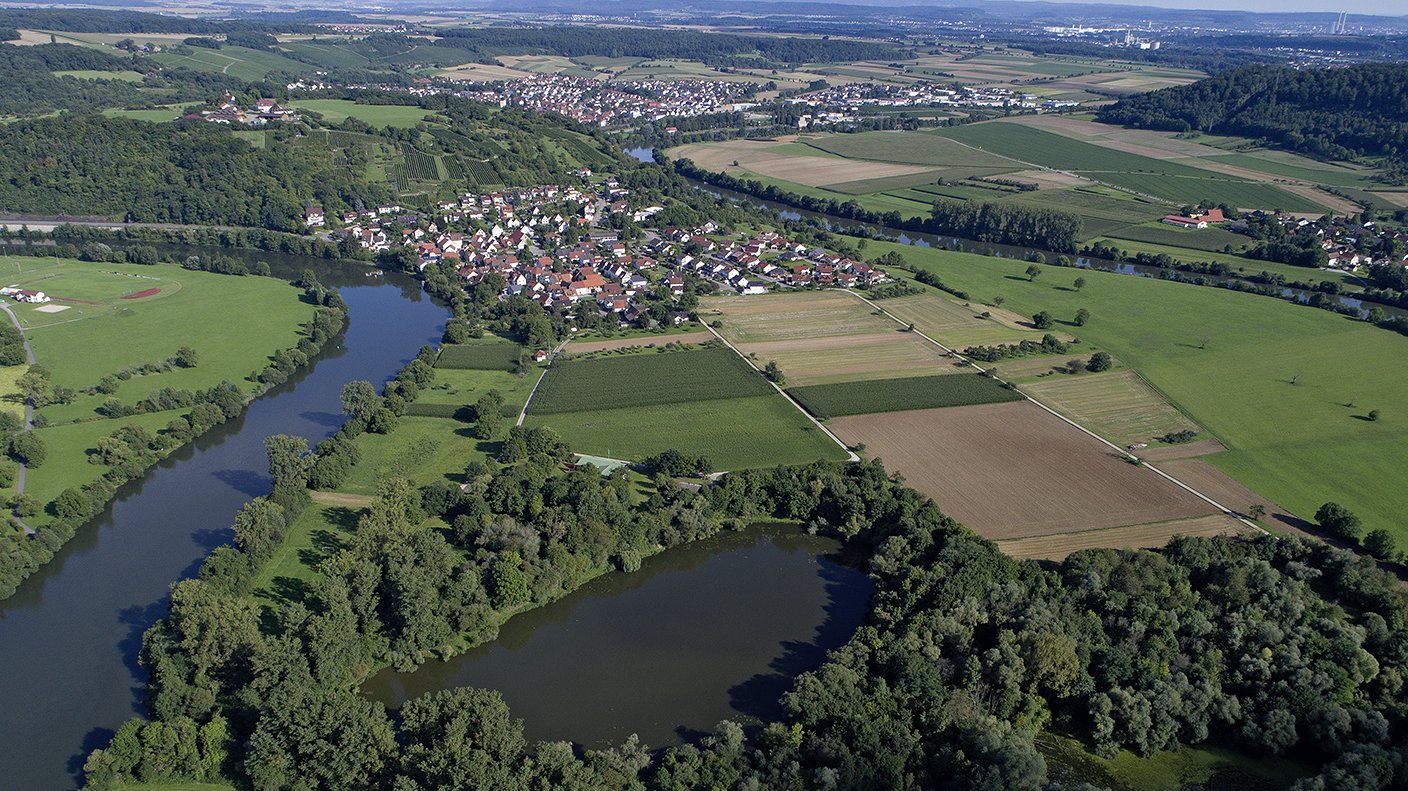 Blick auf Gundelsheim am Neckar